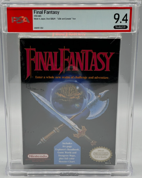 Final Fantasy Nintendo NES Oval SOQ First Print Sealed New PSA 9.4 A+